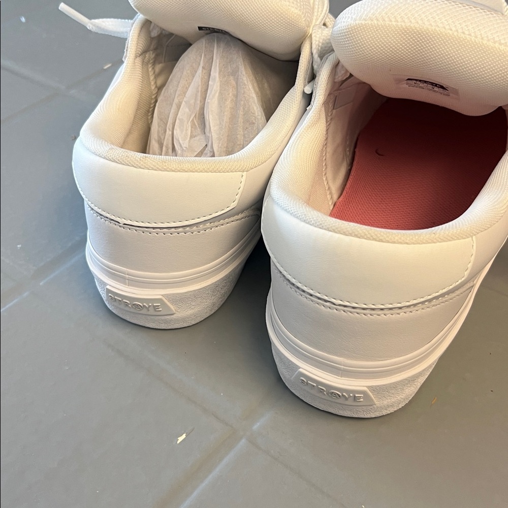 🔥STRAYE LOGAN PUFF "WHITEOUT" SKATEBOARD SHOES NIB WHITE LEATHER FLAMES - Picture 4 of 8